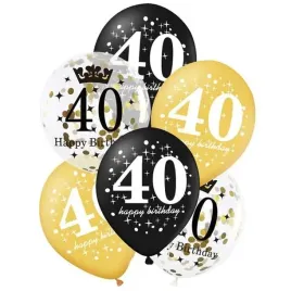 balony-40-urodziny-czarno-zlote-partypal-12-6-szt