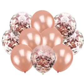 balony-chrom-mix-z-konfetti-rozowe-zloto-partypal-zestaw