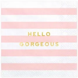serwetki-yummy-hello-gorgeous-rozowy-jasny-partydeco-33-cm-20-szt