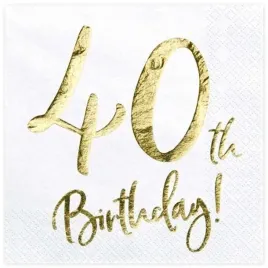 serwetki-40-urodziny-40th-birthday-partydeco-biale-33-cm-20-szt