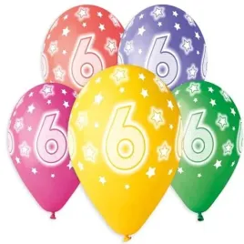 balony-6-urodziny-pastel-mix-gemar-13-5-szt