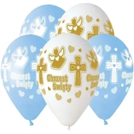 balony-chrzest-chlopca-mix-gemar-13-5-szt