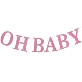 baner-oh-baby-rozowy-brokatowy-godan-300-cm