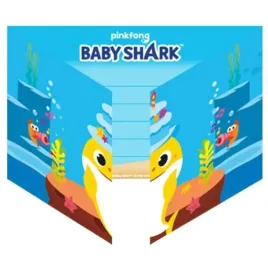 zaproszenia-urodzinowe-baby-shark-amscan-8-szt