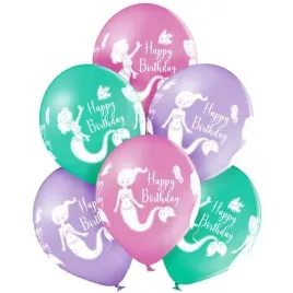 balony-happy-birthday-syrenka-mix-belbal-12-6-szt