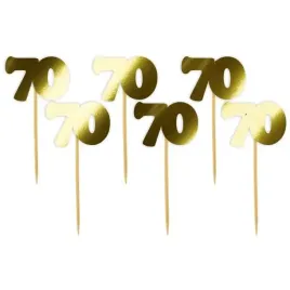 pikery-70-urodziny-classic-zlote-metalik-6-szt