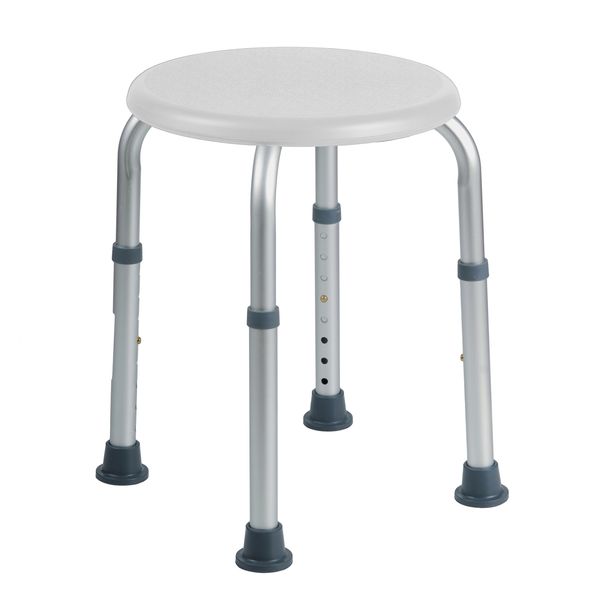 Taboret prysznicowy aluminiowy okrągły RF-822 regulowana wysokość 40-57,5cm