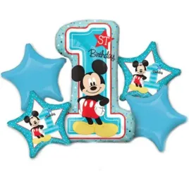 balon-foliowy-1-urodziny-myszka-mickey-amscan-zestaw
