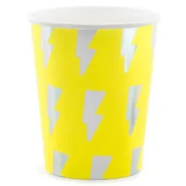 kubeczki-papierowe-electric-holo-zolty-neon-partydeco-260-ml-6-szt