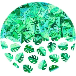 konfetti-liscie-monstery-metalizowane-zielone-partydeco-15g