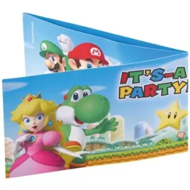 zaproszenia-urodzinowe-super-mario-amscan-8-szt