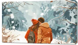 obraz-100x60cm-razem-w-sniegu
