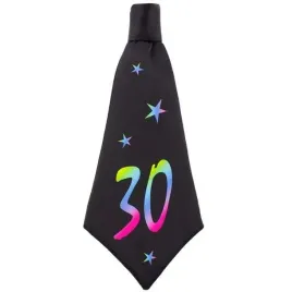 krawat-beauty-and-charm-30-urodziny-czarny-godan-42-cm