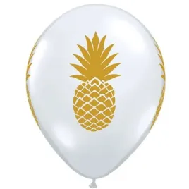balony-zloty-ananas-transparentne-qualatex-11-25-szt