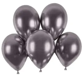 balony-shiny-grafitowy-chrom-gemar-13-5-szt