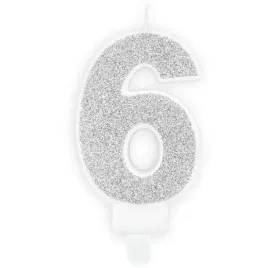 swieczka-na-tort-cyfra-6-srebrna-brokatowa-partydeco-7-cm