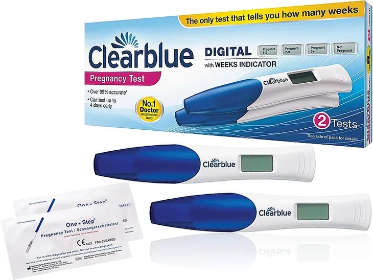 CLEARBLUE cyfrowy test ciążowy wskazuje tydzień ciąży Digital Weeks 2 szt.