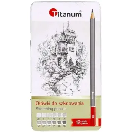 olowki-do-szkicowania-metalowe-pudelko-titanum-8b-2h-12-szt
