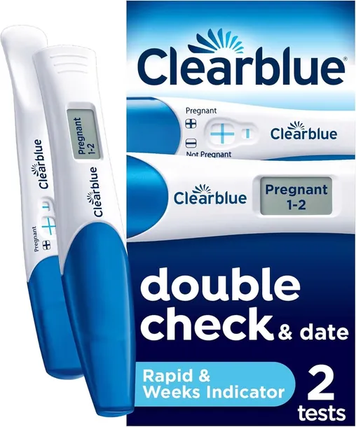 CLEARBLUE cyfrowy test ciążowy WSKAZUJE TYDZIEŃ 1 szt. + PLUS 1 szt.