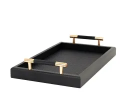 taca-dekoracyjna-shp-porto-czarna-zlote-uchwyty