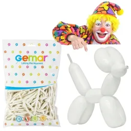 balony-modeliny-classic-260-biale-gemar-100-szt
