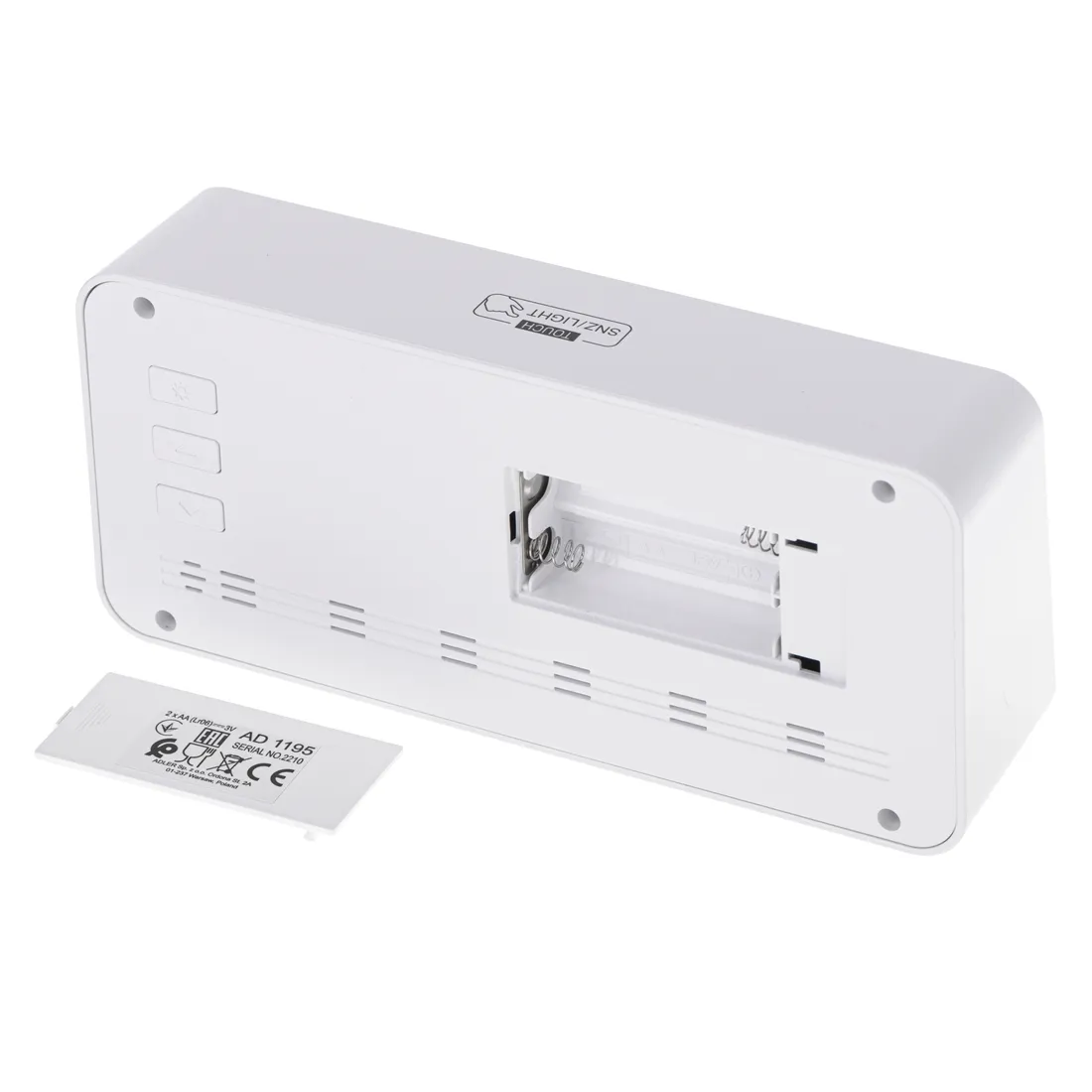 zegar-budzik-adler-bialy-19cm