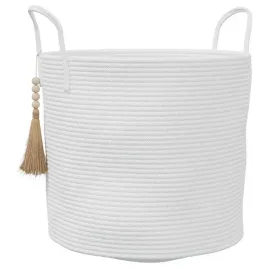 bialy-kosz-z-fredzlami-40-x-35-cm-bawelniany-z-uchwytami