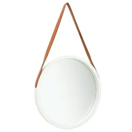 lustro-okragle-retro-50-cm-bialo-brazowe-z-paskiem-sztucznej-skory