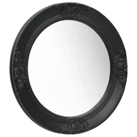 lustro-scienne-barokowe-czarne-drewniane-okragle-o50-cm