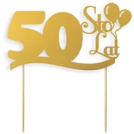 topper-papierowy-50-urodziny-sto-lat-zloty-17-cm