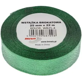 tasiemka-brokatowa-classic-zielona-brewis-25-mm-22-m