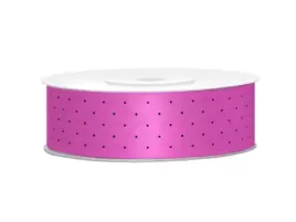 tasiemka-satynowa-kropki-fuksja-partydeco-25-mm-25-m