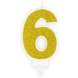 swieczka-na-tort-cyfra-6-zlota-brokatowa-partydeco-7-cm