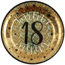 talerzyki-papierowe-18-urodziny-holo-gold-santex-225-cm-10-szt