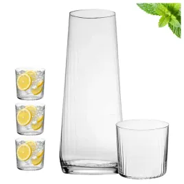 komplet-karafka-1l-szklana-dekorowana-karbowana-4-szklanki-zestaw-5el