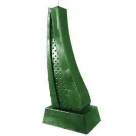 swieca-zagiel-zielony-metalik-candellana-23-x-8-cm