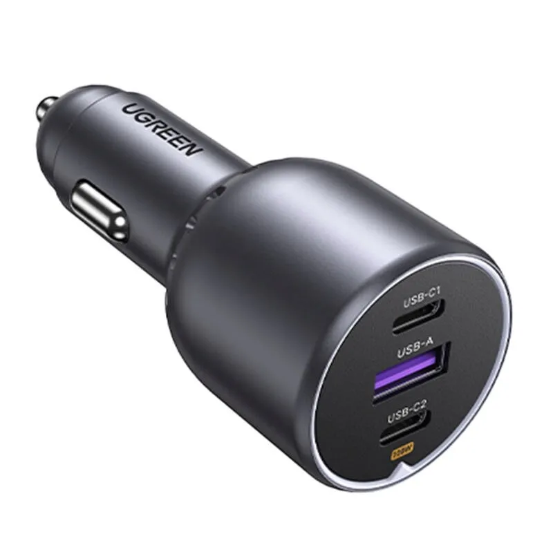 ladowarka-ugreen-ec705-samochodowa-130w-2x-usb-c-1x-usb-a-szara