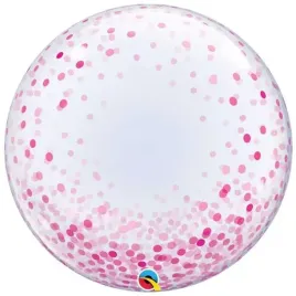balon-foliowy-rozowe-grochy-qualatex-bubbles-24-orb