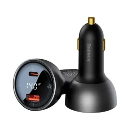 ladowarka-samochodowa-baseus-digital-display-usb-a-usb-c-pd-140w-czarna