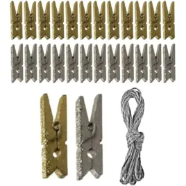 klamerki-ozdobne-drewniane-3-cm-zloto-srebrne-sznurek-titanum-24-szt