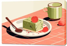 obraz-100x70cm-deser-matcha