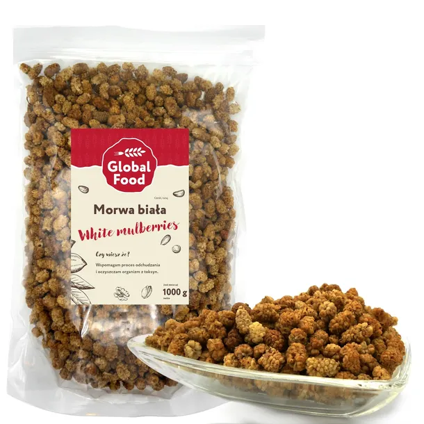 MORWA BIAŁA SUSZONA BEZ PESTEK 1kg (1000g) NATURALNA