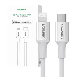 kabel-ugreen-usb-typ-c-apple-lightning-025-m-bialy