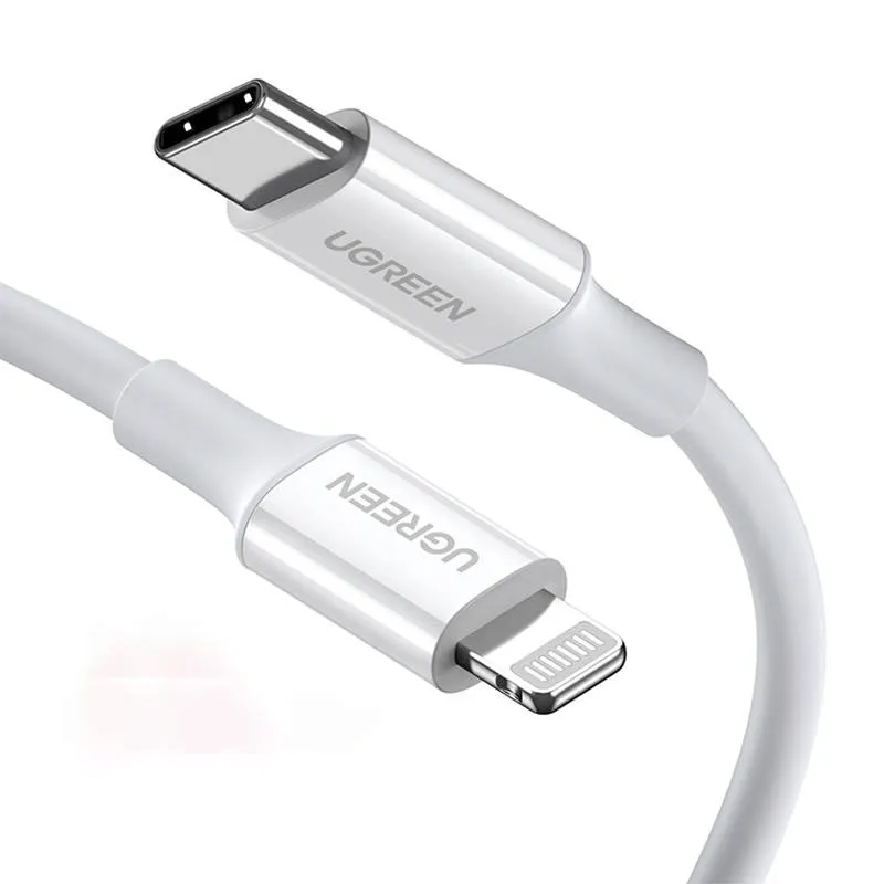 kabel-ugreen-usb-typ-c-apple-lightning-025-m-bialy-kolor-bialy