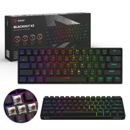 Zdjęcie produktu SAVIO BLACKOUT X2 Klawiatura mechaniczna OUTEMU Brown, Hot Swap