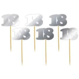 pikery-18-urodziny-classic-srebrne-metalik-6-szt