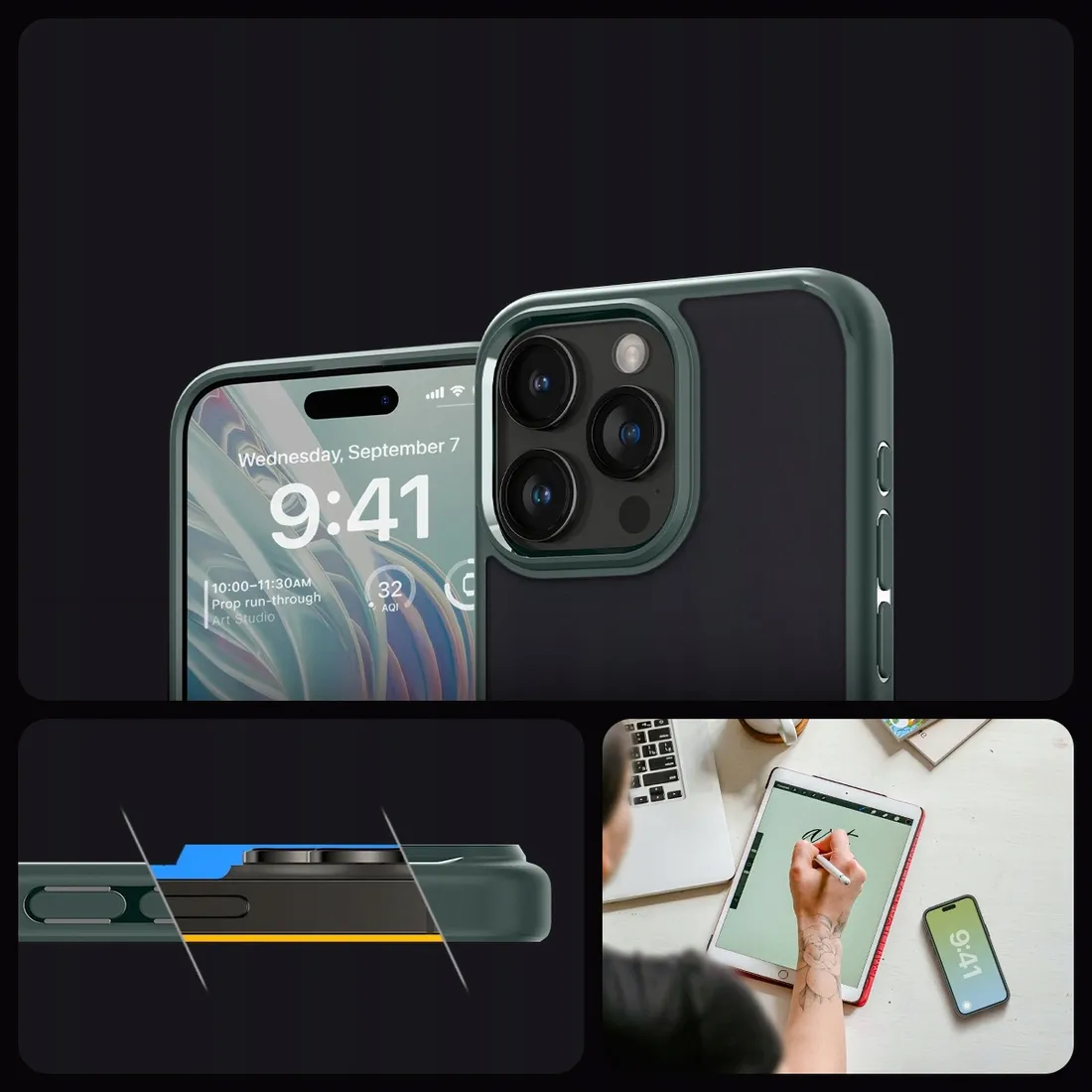 plecki-spigen-do-apple-iphone-15-pro-zielony