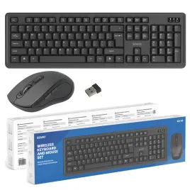 Zdjęcie produktu  Zestaw klawiatura i mysz bezprzewodowa USB 2,4 GHz Biurowy SAVIO KB-03
