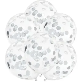 balony-srebrne-konfetti-transparentne-partydeco-12-6-szt