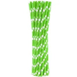 slomki-papierowe-bio-grochy-zielony-godan-197-cm-24-szt